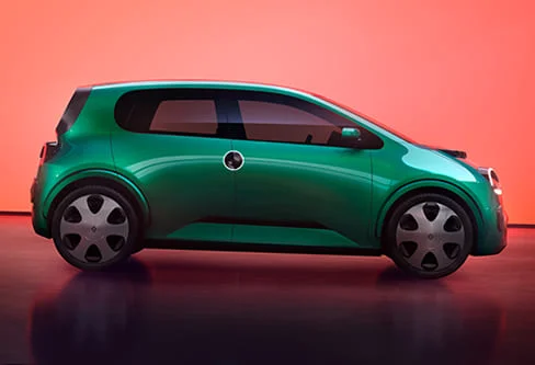Electric Renault Twingo side view